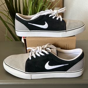 Nike gray and black suede